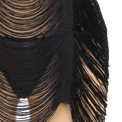 Vestido Lingerie Franjas Preto