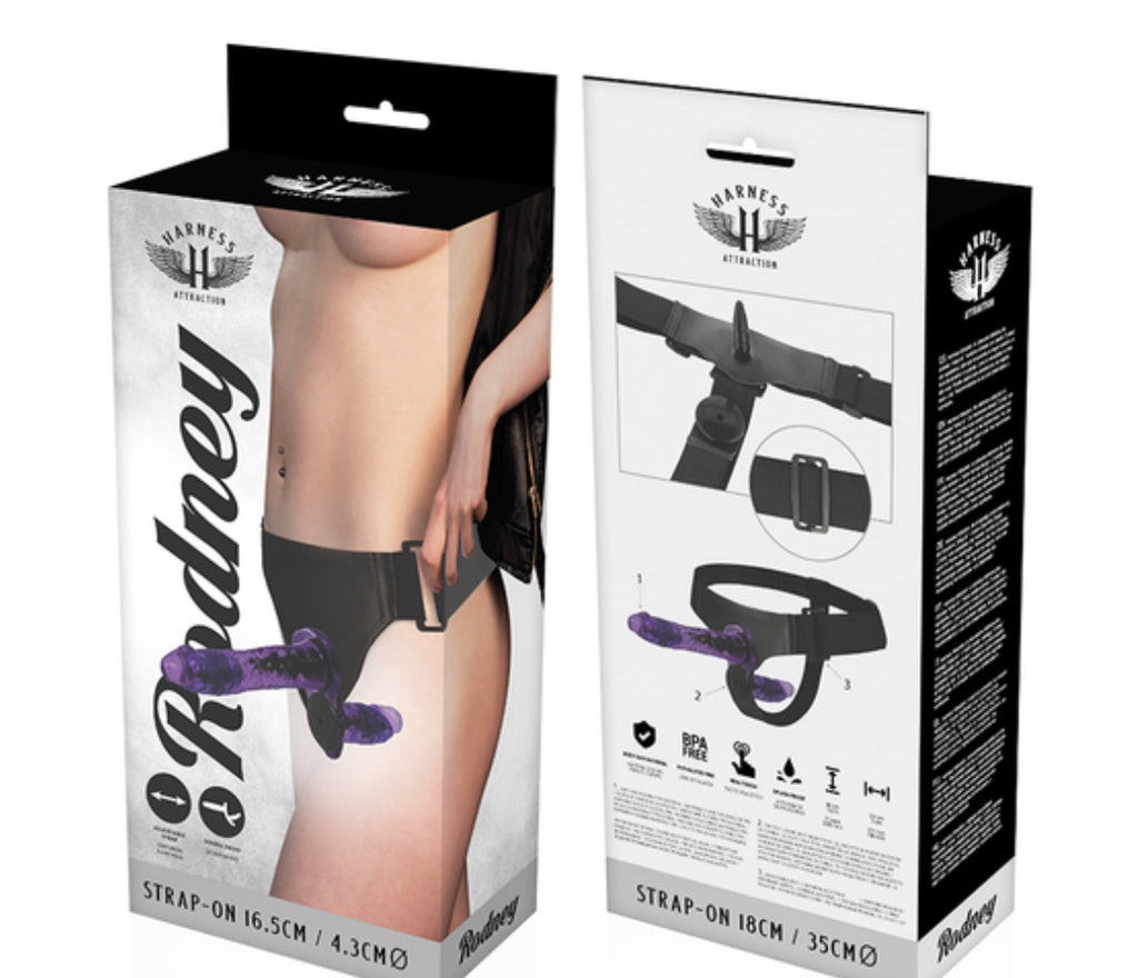 Harness Attraction Rodney Strap-On Duplo com Vibração