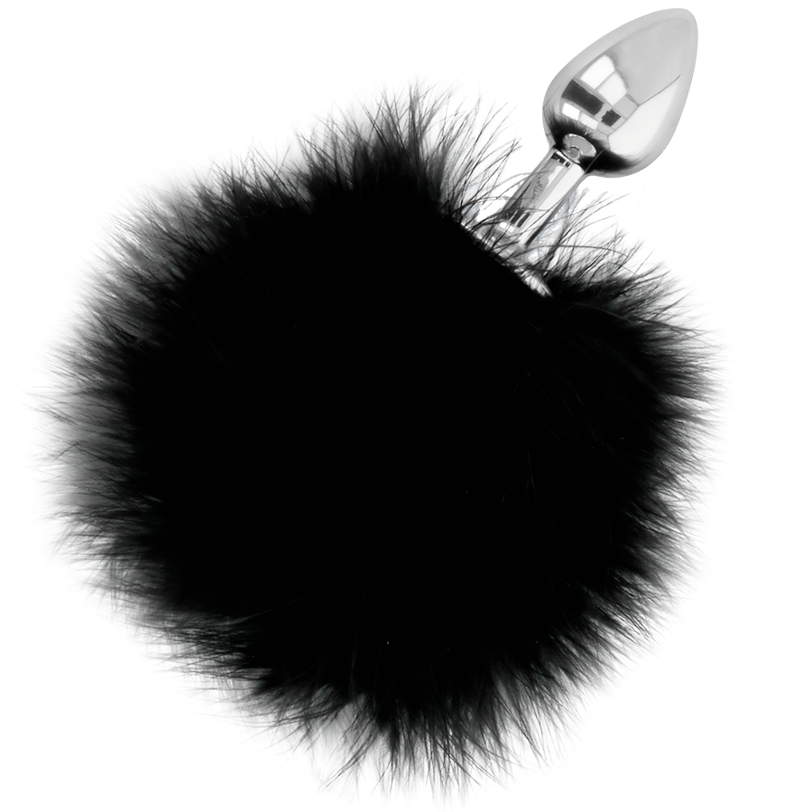 Darkness Furry Tail Butt Plug Preto