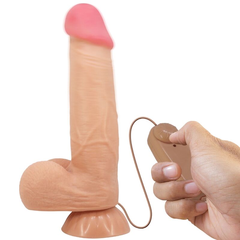 PRETTY LOVE - SÃRIE SLIDING SKIN DILDO REALÃSTICO COM VENTOSA DESLIZANTE PELE CONTROLO REMOTO CARNE 21,8 CM