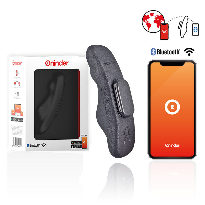 ONINDER - VIBRADOR RECARREGÃVEL MANILA PANTY 9 VELOCIDADES 9,6 CM X 2,6 CM - APLICATIVO GRATUITO