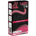 UNIQ - LADY CONDOM PRESERVATIVOS FEMININOS SEM LÃTEX COM CINTA LIGA 3 UNIDADES