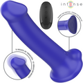 INTENSE - VIBRADOR VICTORIA COM VENTOSA 10 VIBRAÃÃES AZUL ESCURO CONTROLE REMOTO