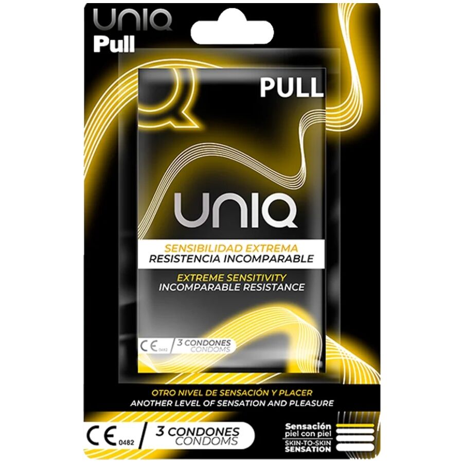 UNIQ - PRESERVATIVOS SEM LÃTEX COM TIRAS 3 UNIDADES