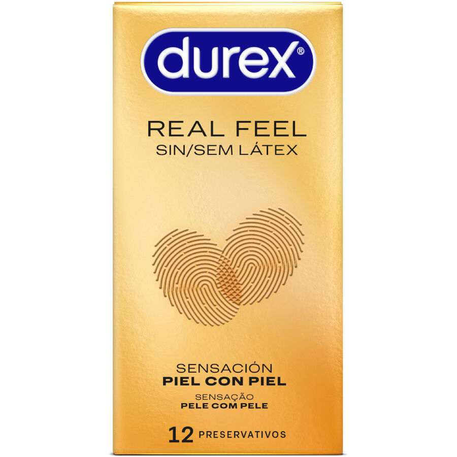 DUREX - CAMISINHAS REAL FEEL SEM LÃTEX 12 UNIDADES