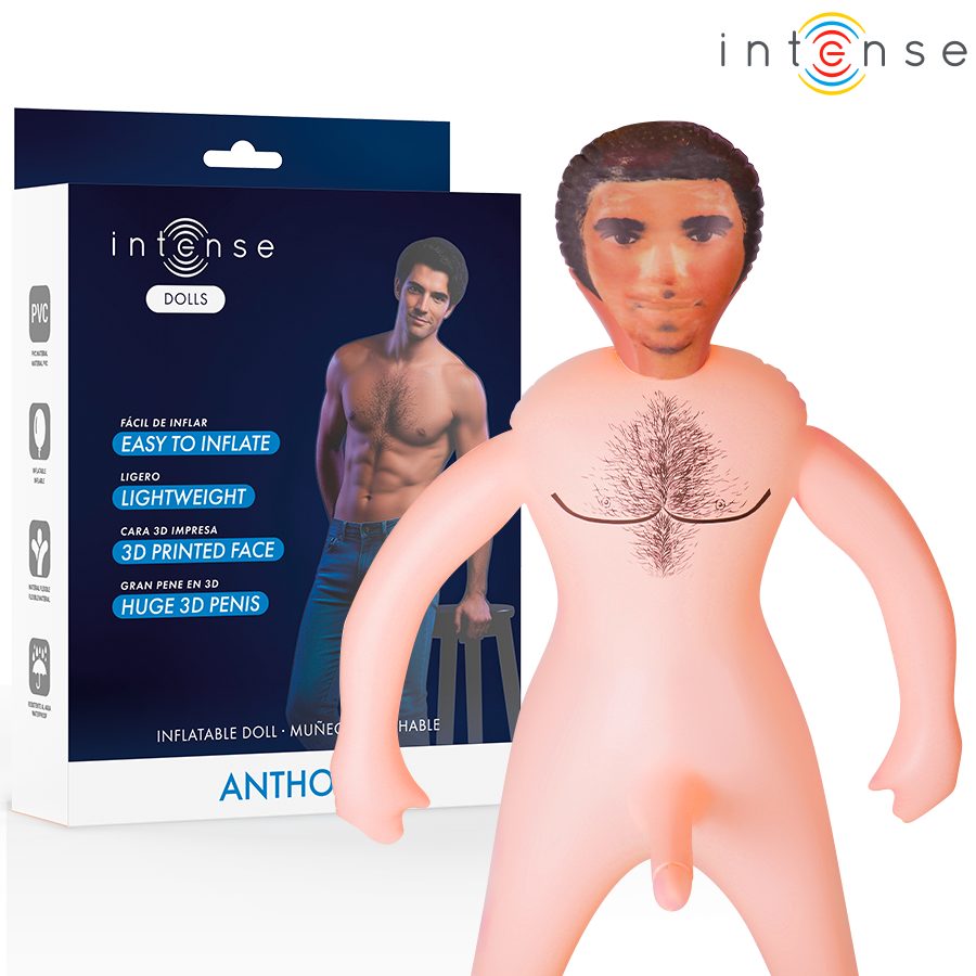 INTENSE DOLLS - BONECA INFLÃVEL ANTHONY COM PÃNIS 3D
